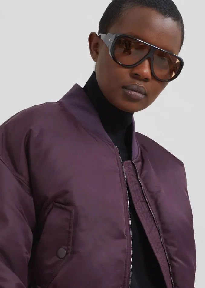 Women Houghton Cropped Bomber 8211 Prune The Frankie Shop Outerwear