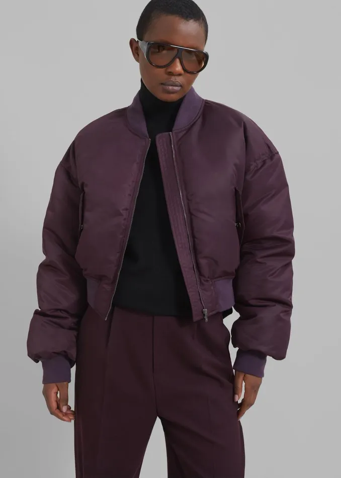 Women Houghton Cropped Bomber 8211 Prune The Frankie Shop Outerwear