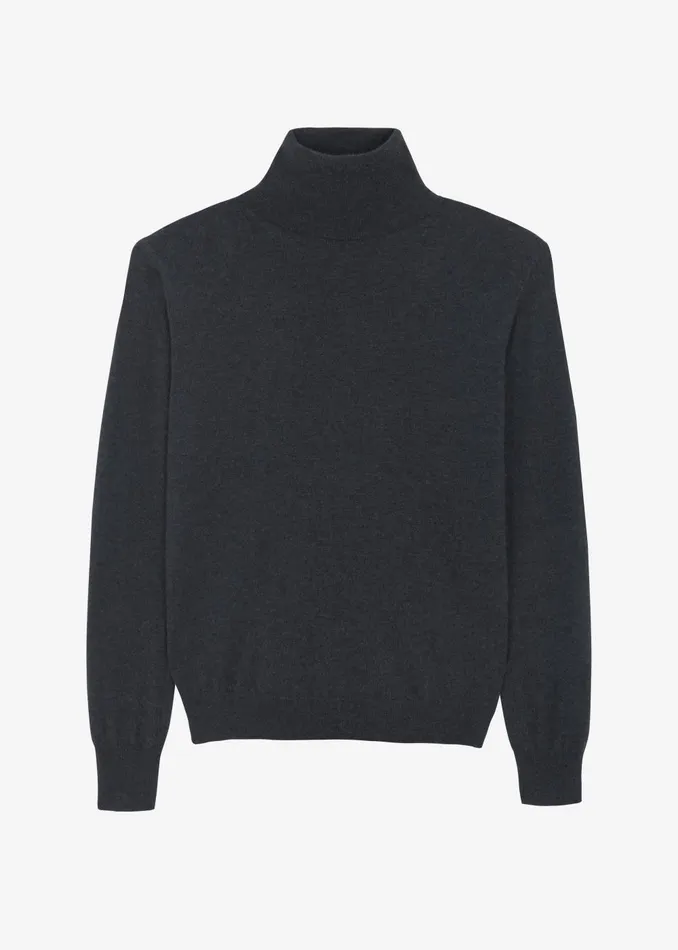 Women Ines Thin Padded Turtleneck 8211 Charcoal The Frankie Shop Knitwear