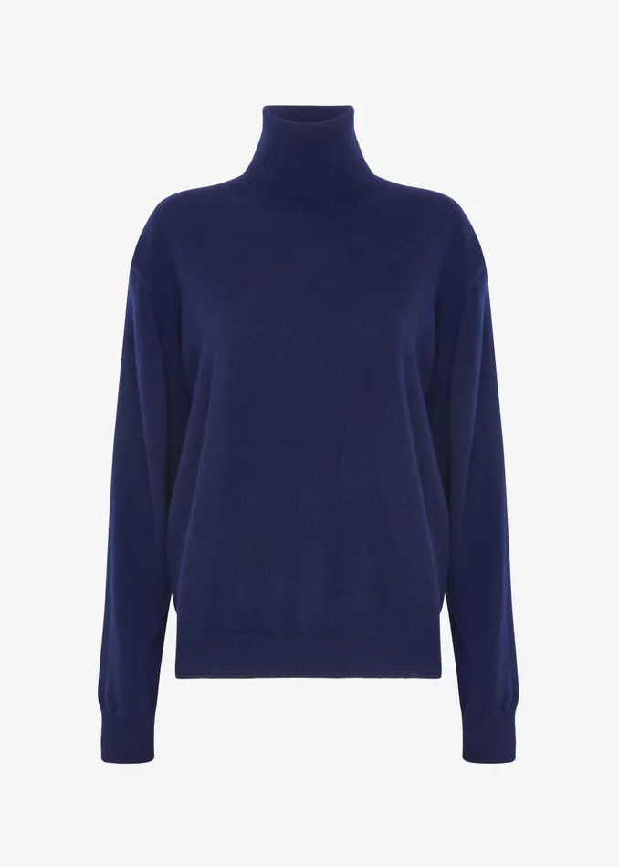 Women Ines Thin Padded Turtleneck 8211 Navy The Frankie Shop Knitwear