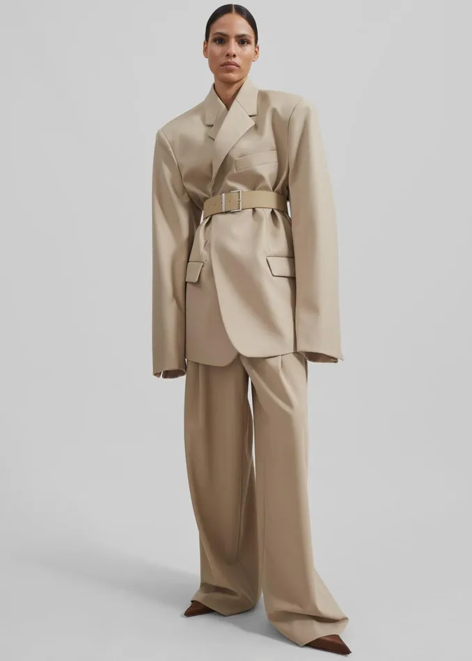 Women Iva Blazer 8211 Beige The Frankie Shop Outerwear