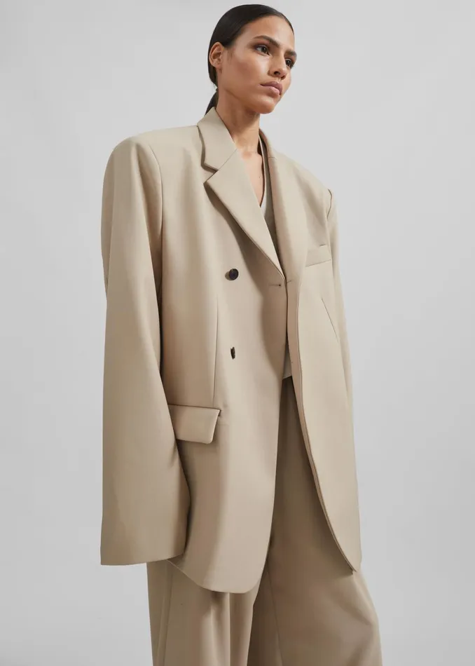 Women Iva Blazer 8211 Beige The Frankie Shop Outerwear