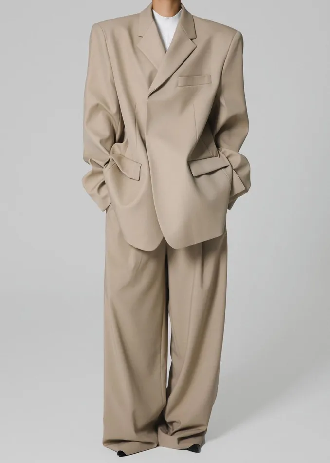 Women Iva Blazer 8211 Beige The Frankie Shop Outerwear