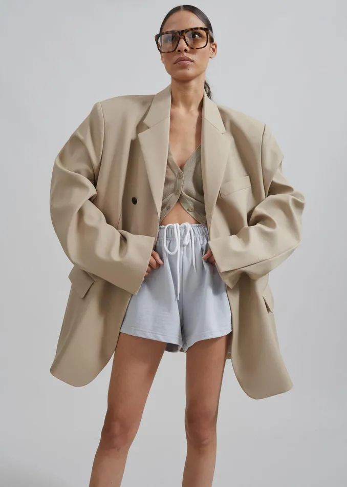 Women Iva Blazer 8211 Beige The Frankie Shop Outerwear