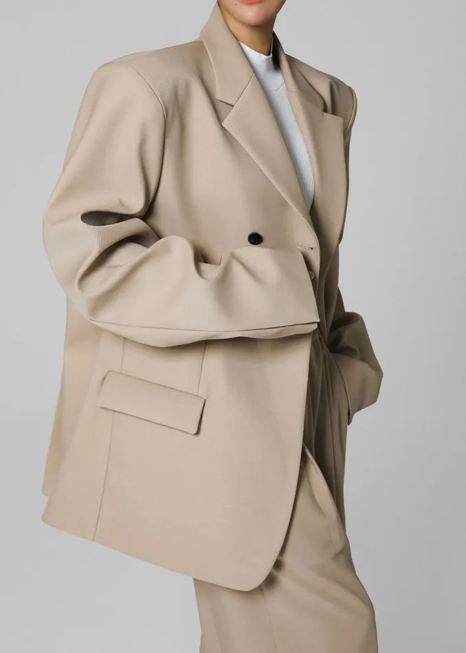 Women Iva Blazer 8211 Beige The Frankie Shop Outerwear