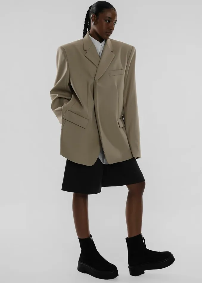 Women Iva Blazer 8211 Beige The Frankie Shop Outerwear