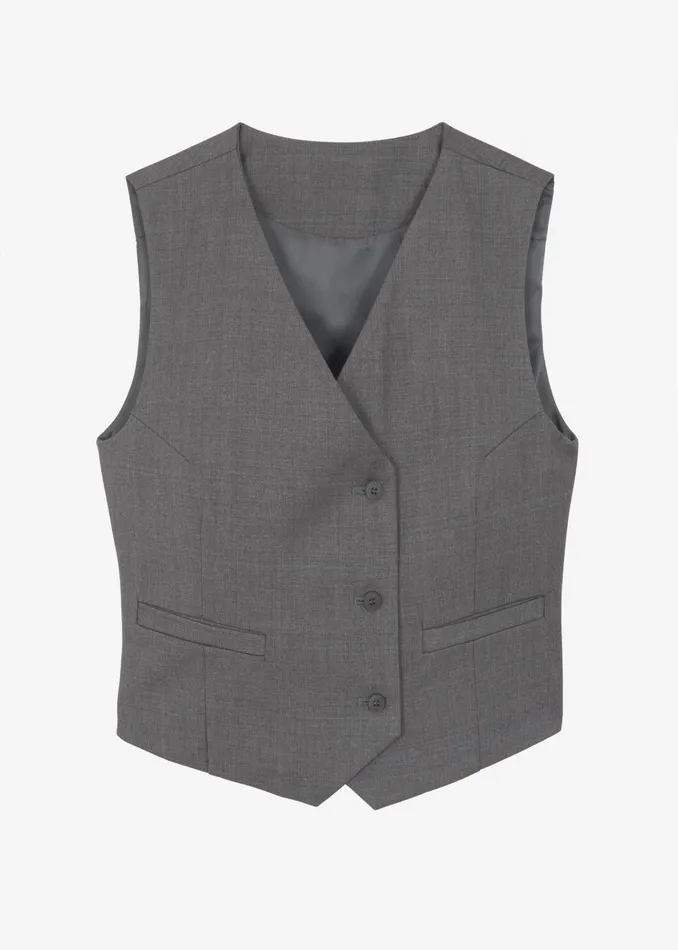 Women Ivey Vest 8211 Grey Melange The Frankie Shop Outerwear