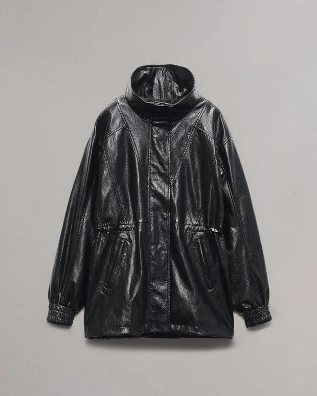 Women Jackets and Coats Rag and Bone Monica Faux Leather Jacket Black