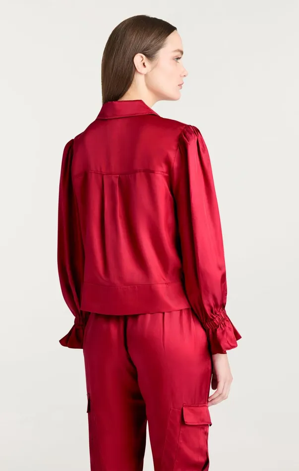 Women Jackets Cinq Sept Long Sleeve Holly Jacket Red Currant