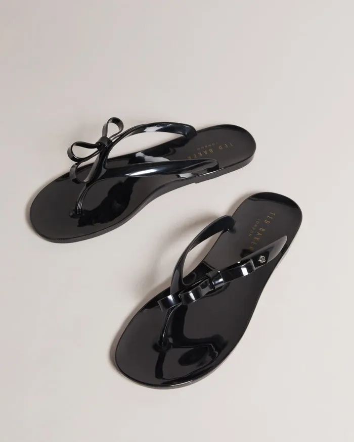 Women JASSEY 8211 Bow Flip Flops Black Ted Baker Swimwear and Beachwear Women JASSEY 8211 Bow Flip Flops Black Ted Baker Swimwear and Beachwear
