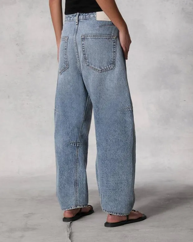 Women Jeans Rag and Bone Charlie Ankle BarrelLeg Jean Lightweight Rigid Denim Harmony