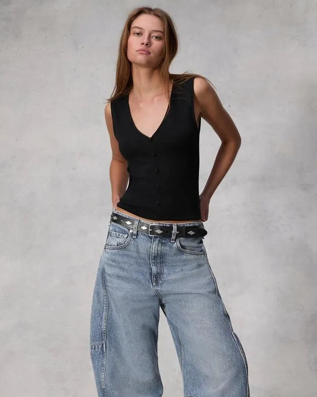 Women Jeans Rag and Bone Charlie Ankle BarrelLeg Jean Lightweight Rigid Denim Harmony