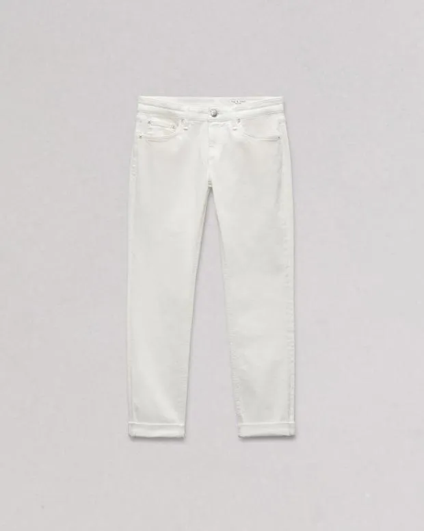 Women Jeans Rag and Bone Dre Slim Boyfriend Jean Vintage Stretch Denim Optic White