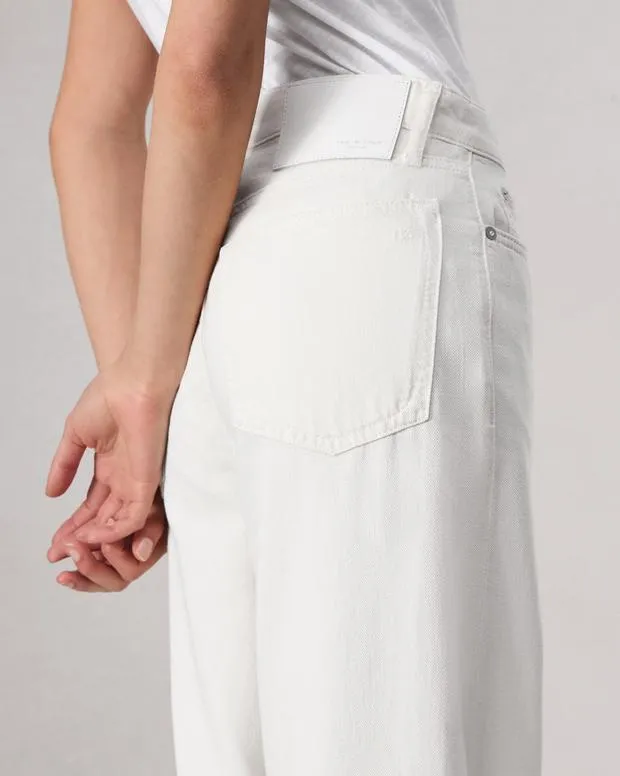Women Jeans Rag and Bone Featherweight Logan WideLeg Jean Featherweight Denim Ecru