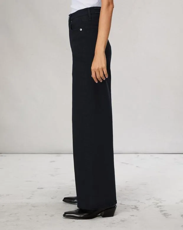 Women Jeans Rag and Bone Flexi Sofie Ankle WideLeg Jean Flexi Smooth and Sculpt Denim Black