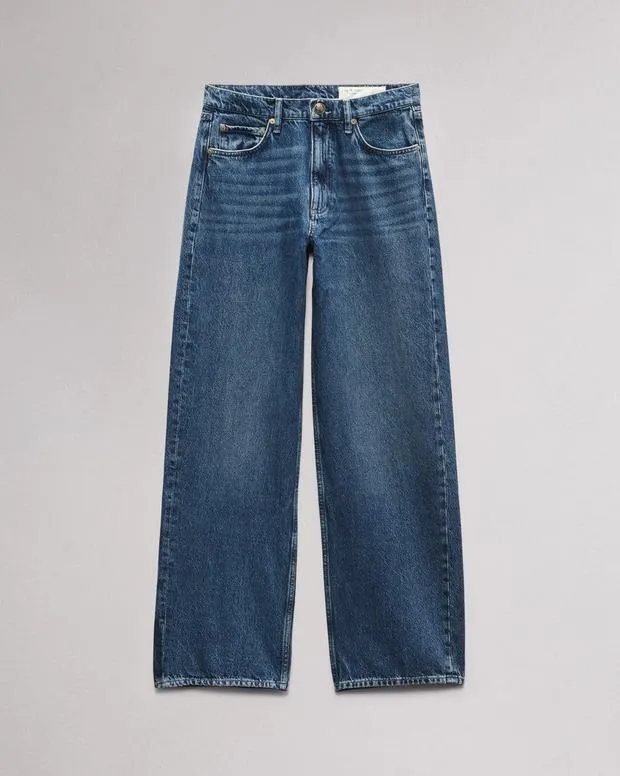 Women Jeans Rag and Bone Shea Relaxed Straight Jean Lightweight Rigid Denim Adeline