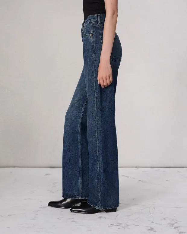 Women Jeans Rag and Bone Shea Relaxed Straight Jean Lightweight Rigid Denim Adeline