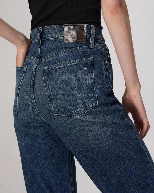 Women Jeans Rag and Bone Shea Relaxed Straight Jean Lightweight Rigid Denim Adeline