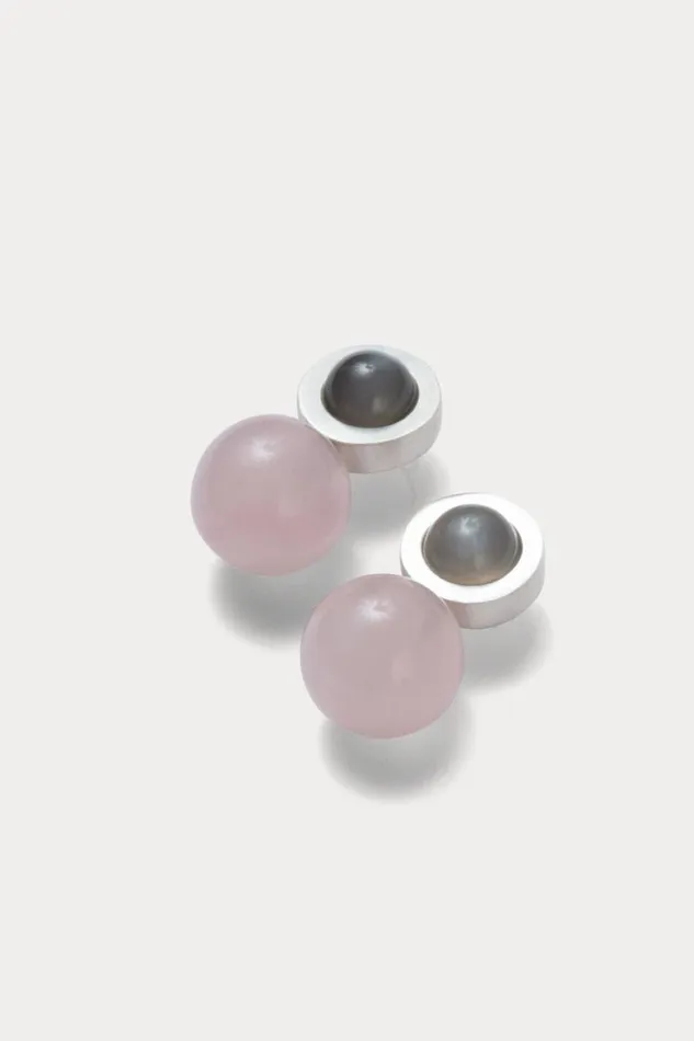 Women Jewelry Rachel Comey Quarry Ata Earrings Pair Gray Moonstonerose Quartz