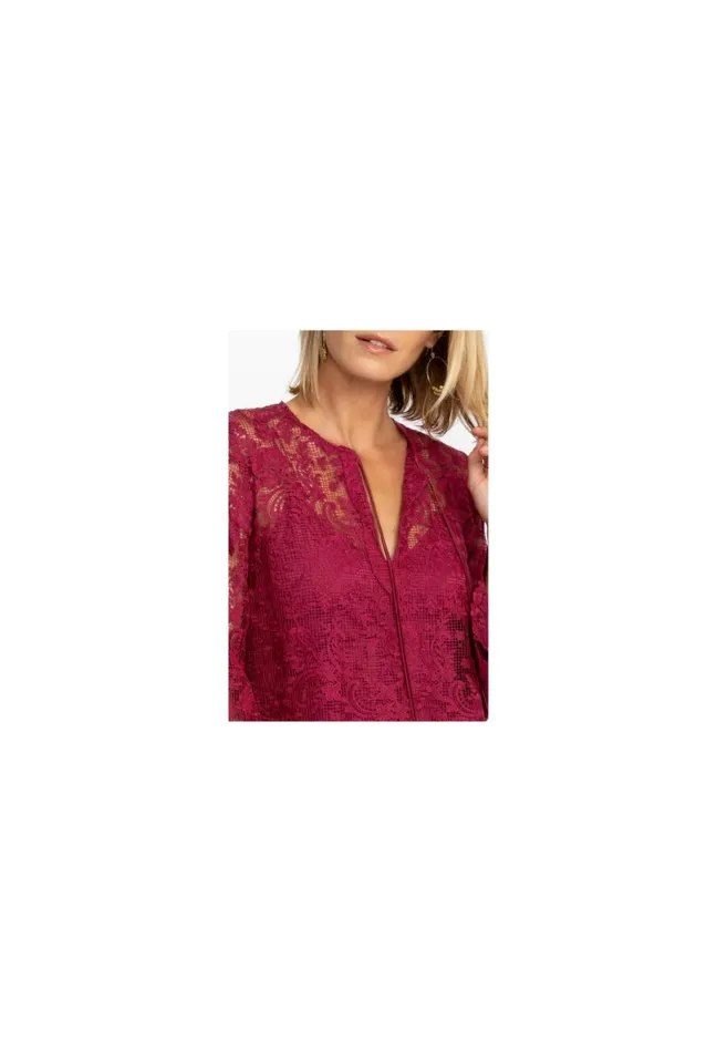 Women Johnny Was Dresses Harper Recycled Lace Mini Dress Smokey Rose