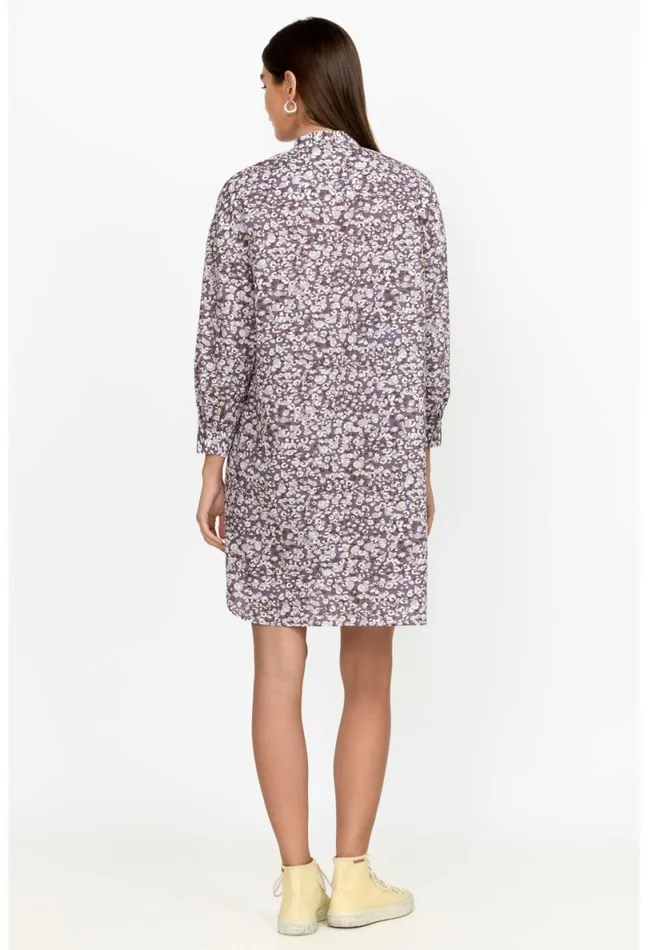 Women Johnny Was Dresses Printed Big Shirt Dress Cadet Leopard Spots