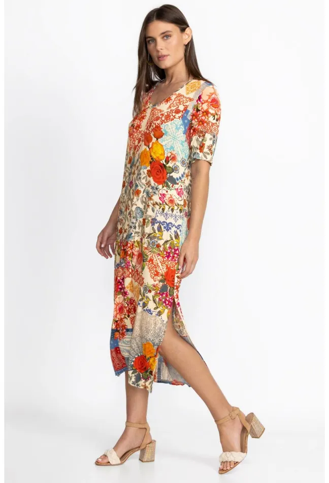 Women Johnny Was Dresses Tango Maxi TShirt Dress Tango
