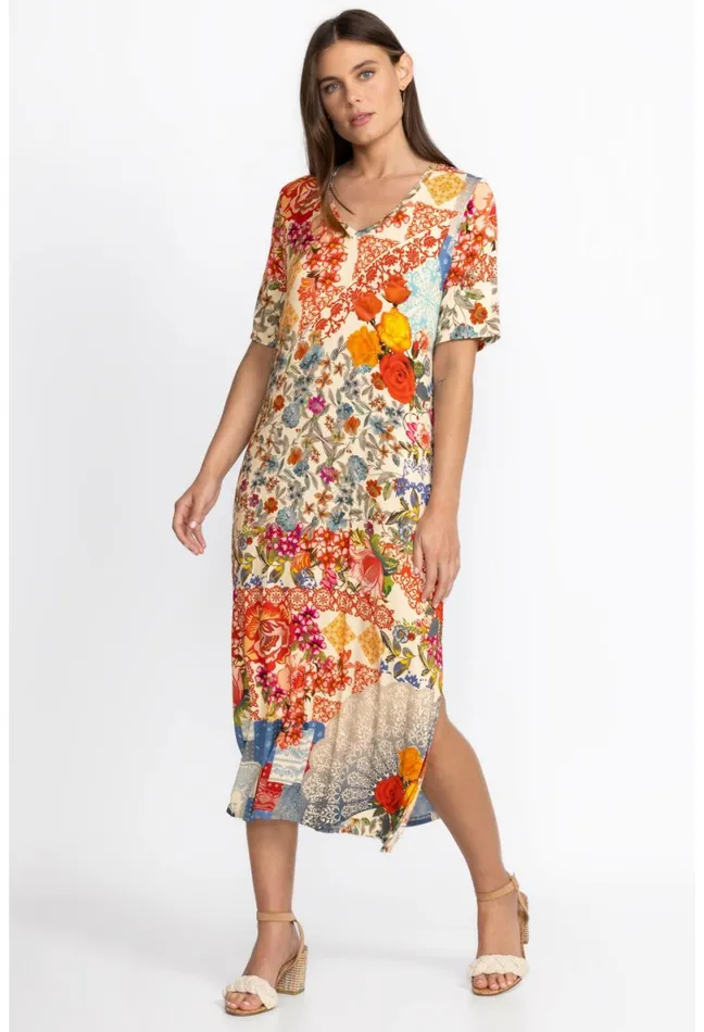 Women Johnny Was Dresses Tango Maxi TShirt Dress Tango
