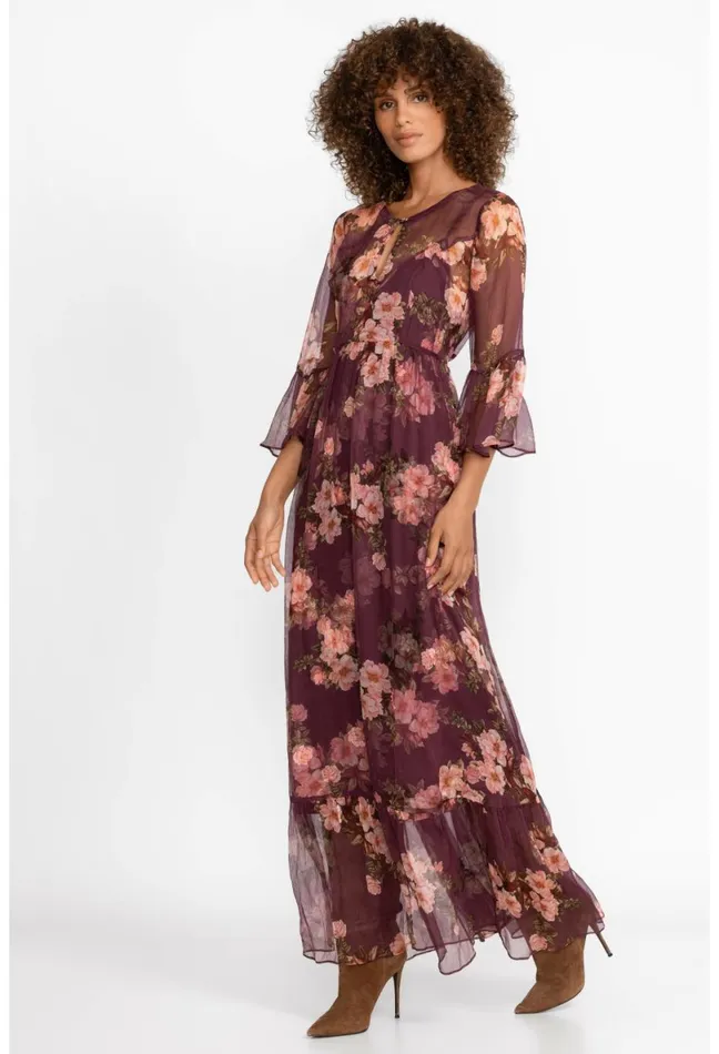 Women Johnny Was Dresses Winonna Silk Maxi Dress Winonna