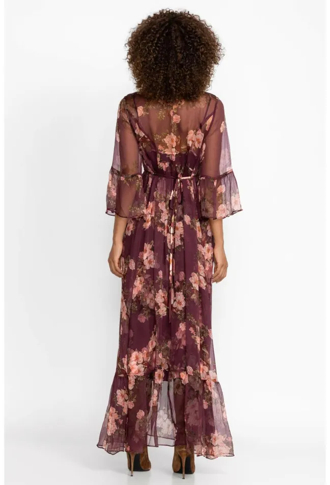 Women Johnny Was Dresses Winonna Silk Maxi Dress Winonna