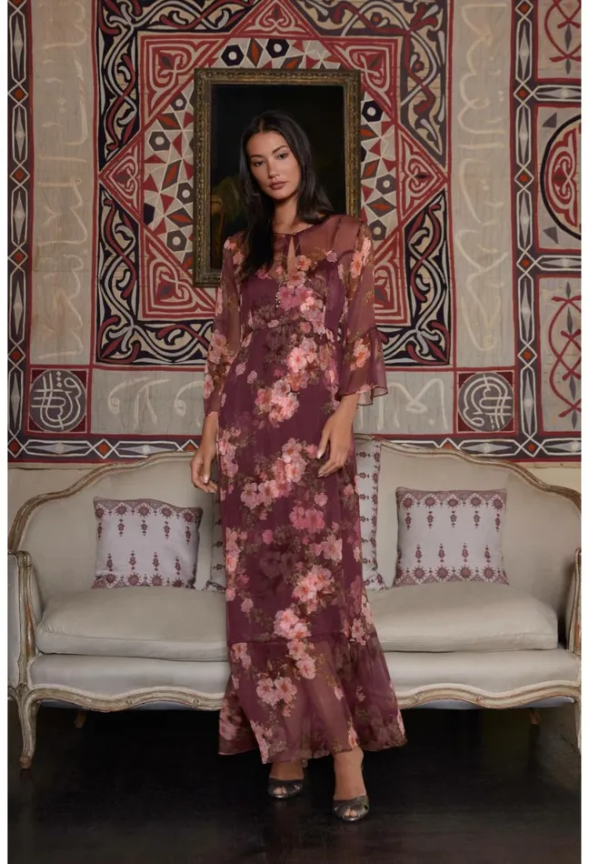 Women Johnny Was Dresses Winonna Silk Maxi Dress Winonna