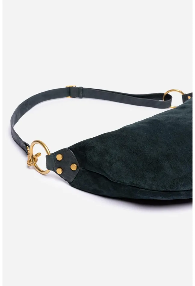 Women Johnny Was Handbags Dunkel Italian Suede Faithful Bag Dunkel