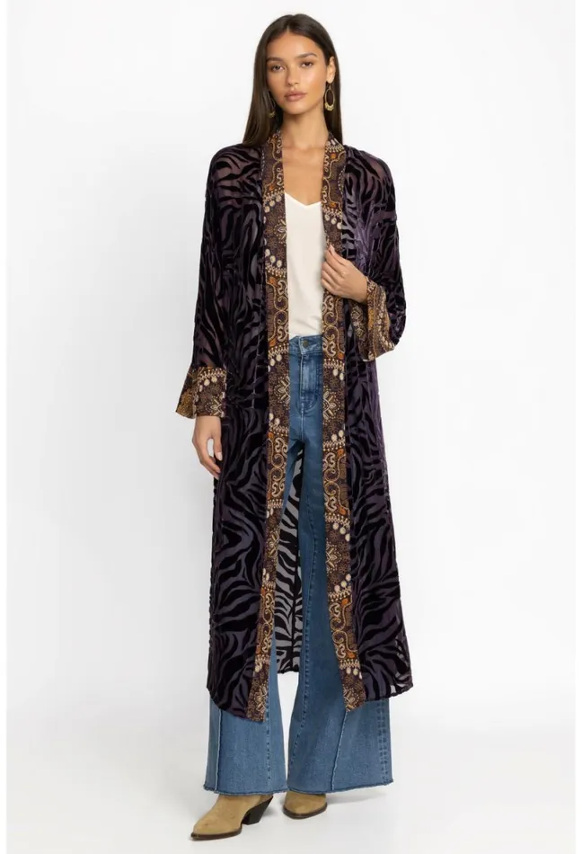 Women Johnny Was Kimonos Twilight Silk Kimono Eggplant