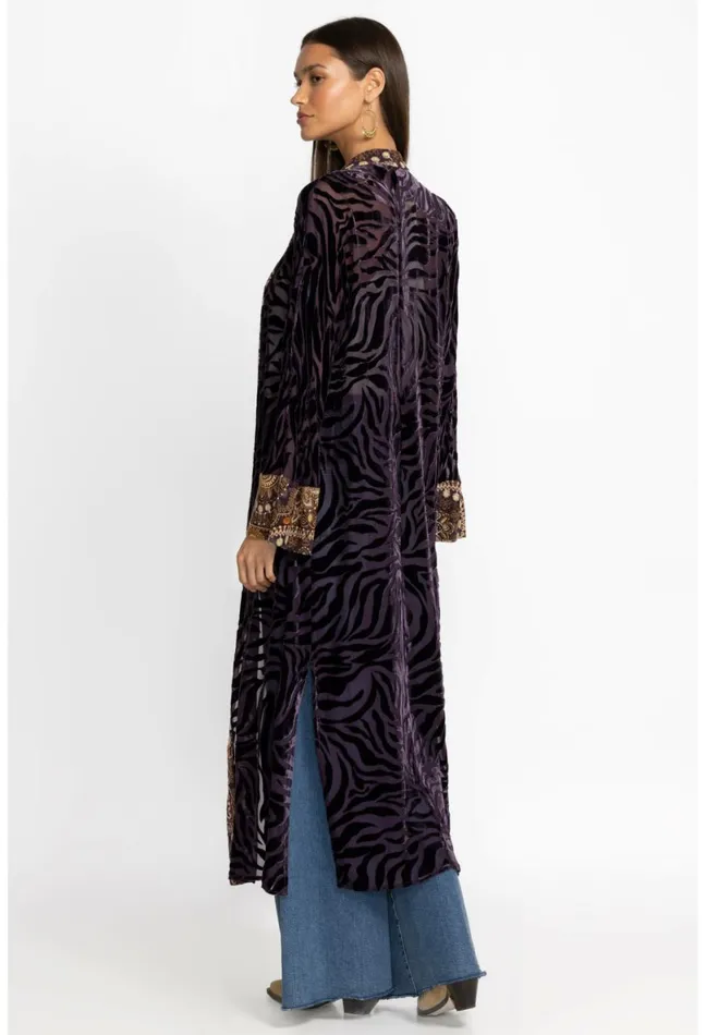 Women Johnny Was Kimonos Twilight Silk Kimono Eggplant