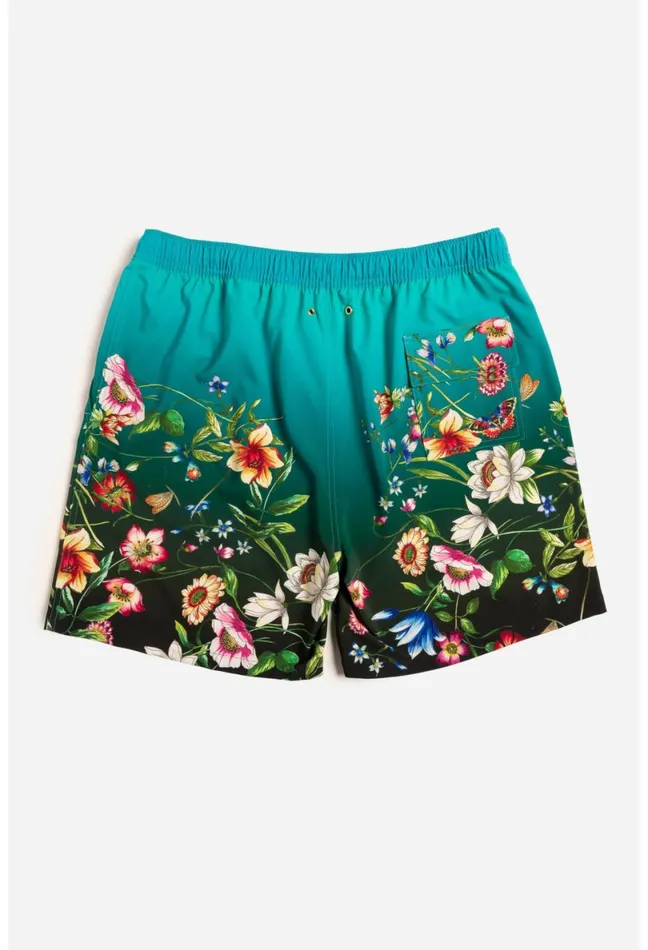 Women Johnny Was Mens Swimwear Ombre Garden Mens Swim Trunk Ombre Garden