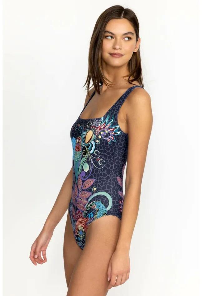 Women Johnny Was OnePieces Sea Owl Square Neck One Piece Sea Owl