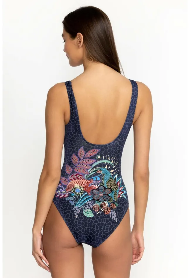 Women Johnny Was OnePieces Sea Owl Square Neck One Piece Sea Owl