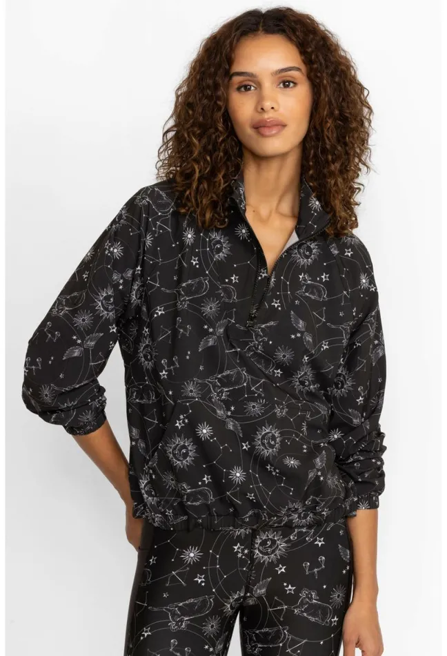 Women Johnny Was Outerwear Bee Active Mock Neck Pullover Jacket Bijou