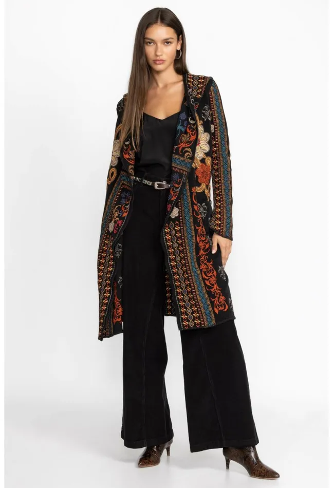 Women Johnny Was Outerwear Biya Duster 8211 Fabiana Black