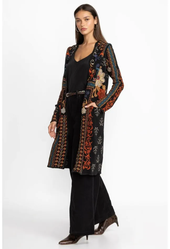 Women Johnny Was Outerwear Biya Duster 8211 Fabiana Black