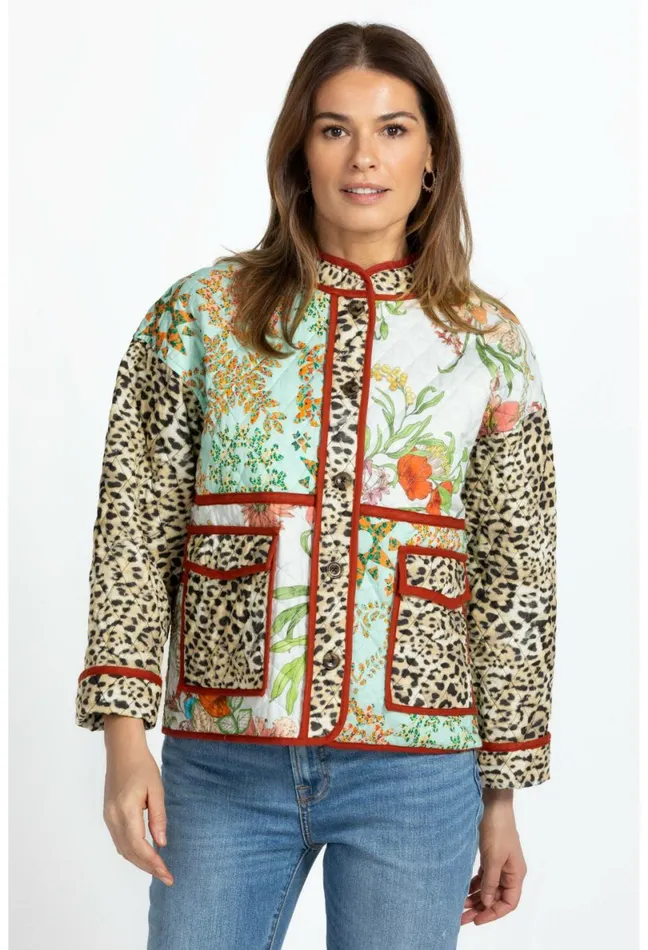 Women Johnny Was Outerwear Liliana Quilted Patch Pocket Jacket Liliana