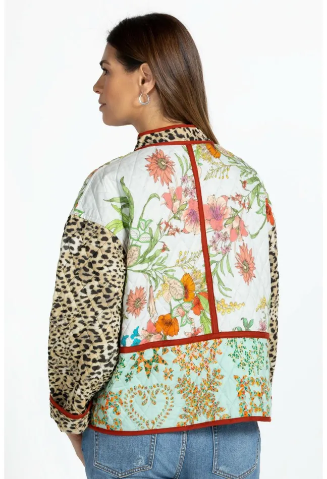 Women Johnny Was Outerwear Liliana Quilted Patch Pocket Jacket Liliana