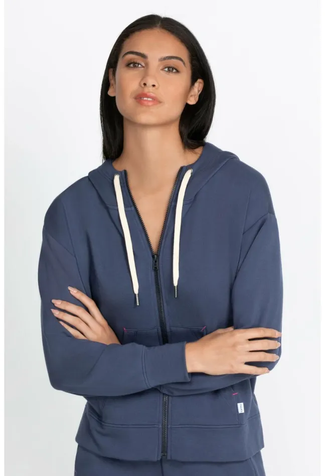 Women Johnny Was Outerwear Zip Hoodie Side Slits Outer Space