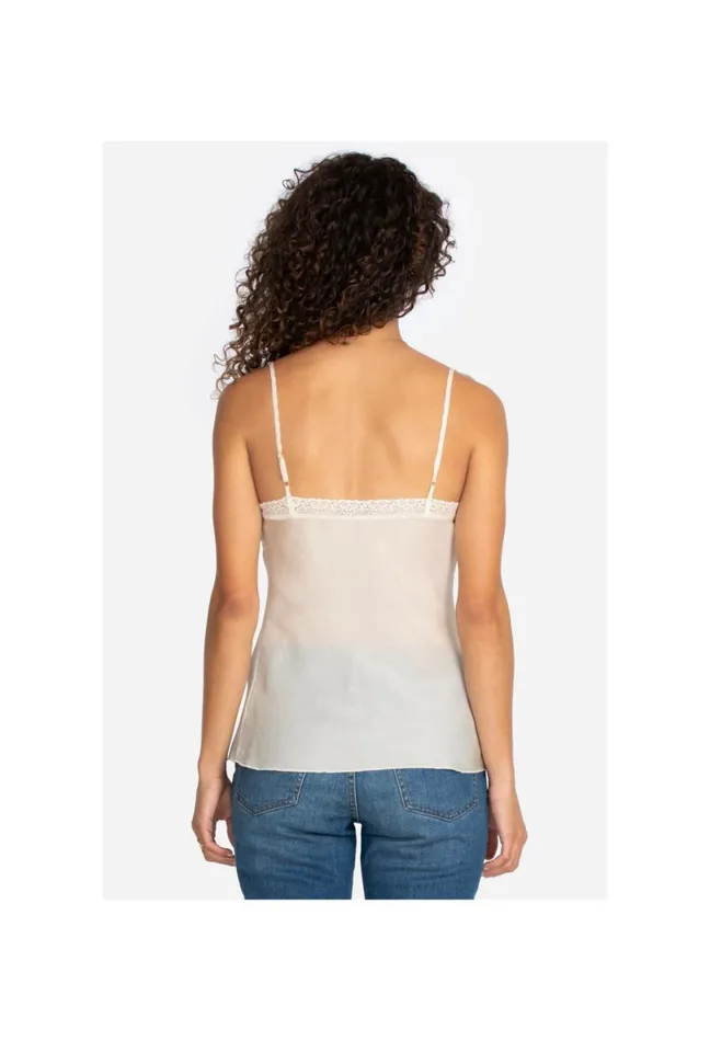 Women Johnny Was Slips and Camis Short Slip Ecru