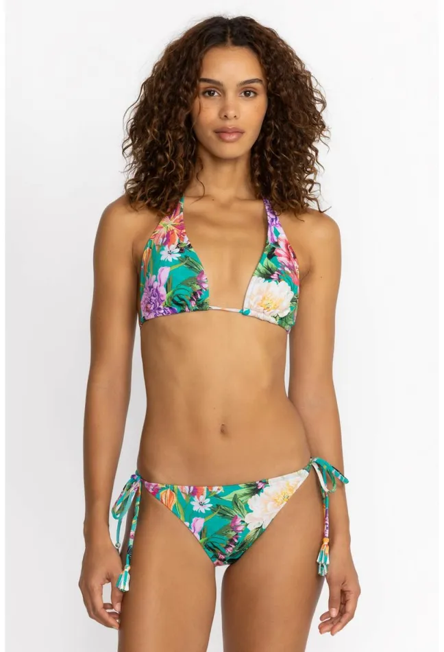 Women Johnny Was Swim and Resort Peacock Goza String Bikini Bottom Peacock Goza