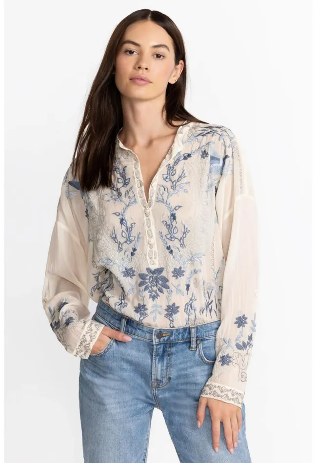 Women Johnny Was Tops Alessa Tunic Shell