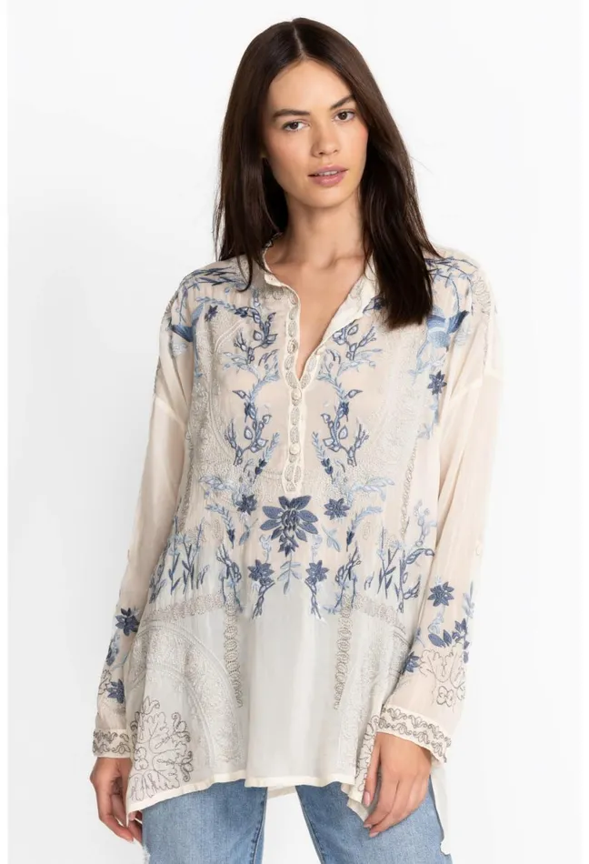Women Johnny Was Tops Alessa Tunic Shell
