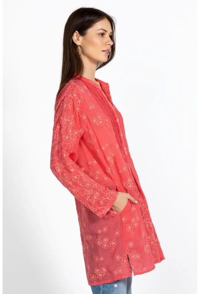 Women Johnny Was Tops Birdie Marisol Tunic Passion Fruit