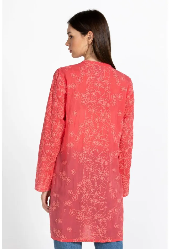 Women Johnny Was Tops Birdie Marisol Tunic Passion Fruit