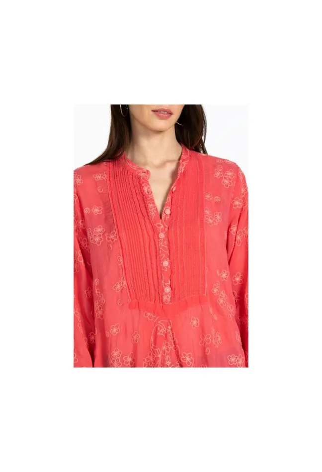 Women Johnny Was Tops Birdie Marisol Tunic Passion Fruit