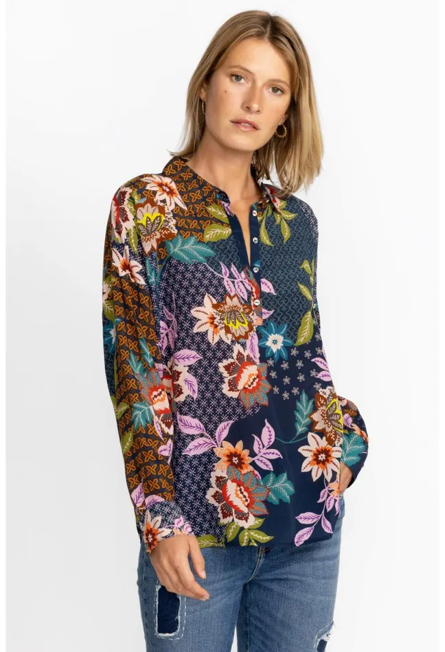 Women Johnny Was Tops Delfino Lotus Blouse Delfino